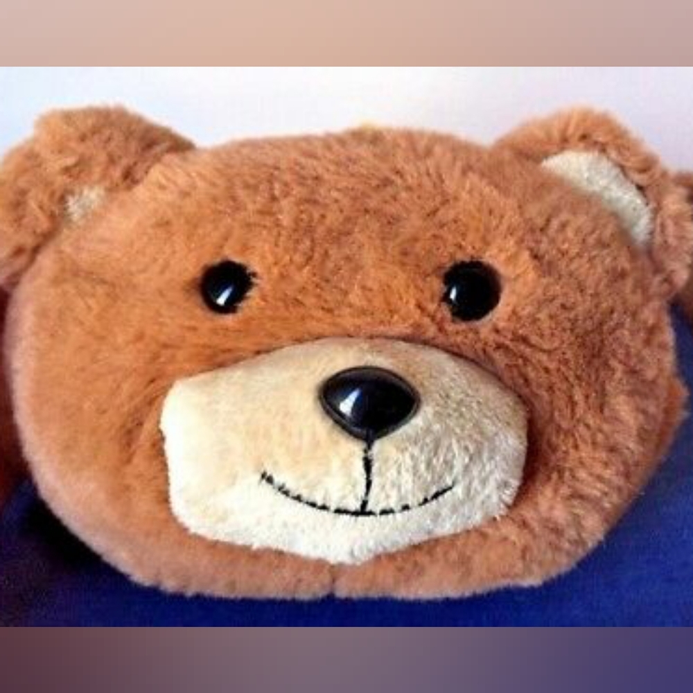 Moschino Plush Teddy Bear Face Kisslock Shoulder Bag